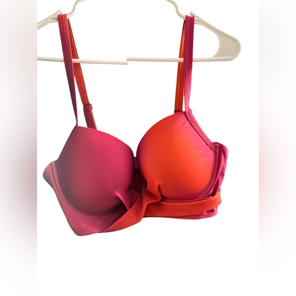 NWT SHEIN Bikini Top Orange and Pink 1XL - Picture 2 of 9